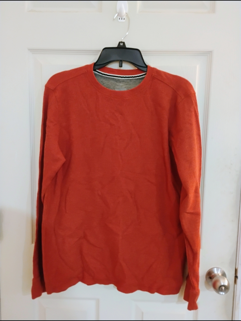 Men's Crewneck Thermal Shirt in Burnt Orange